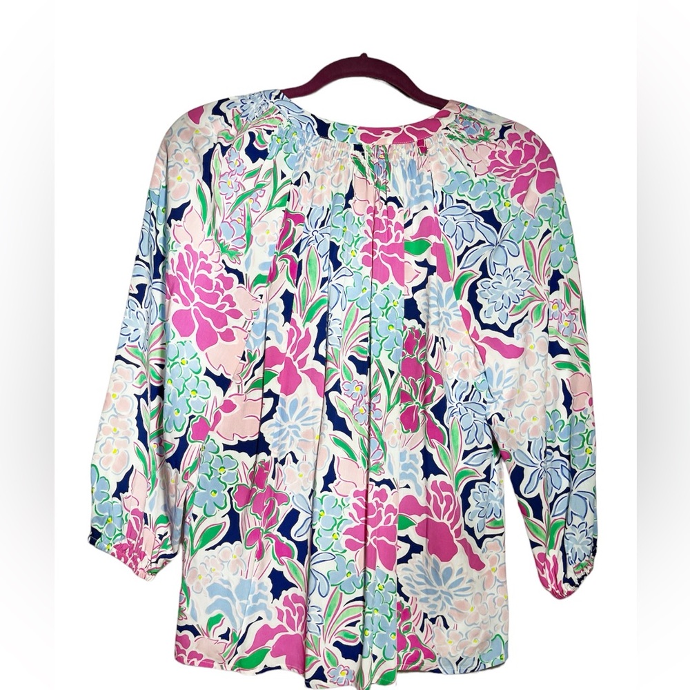 LCrown & Ivy Petit Floral Women’s 3/4 Sleeve Top Sz P/L - Picture 11 of 11